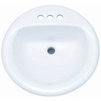 Self-Rimming Bathroom Sink 19'' x 19'' x 8'' Self-Rimming Bathroom Sink 19'' x 19'' x 8''