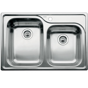 B440238 Supreme Stainless Steel Double Bowl Kitchen Sink - Stainless Steel B440238 Supreme Stainless Steel Double Bowl Kitchen Sink - Stainless Steel