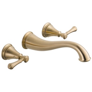 D3597LFCZWL Cassidy Wall Mount Bathroom Faucet Bathroom Faucet - Champagne Bronze D3597LFCZWL Cassidy Wall Mount Bathroom Faucet Bathroom Faucet - Champagne Bronze