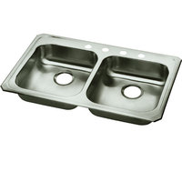 Double Bowl Kitchen Sink 33'' x 2-1/4'' x 5-3/8'' Double Bowl Kitchen Sink 33'' x 2-1/4'' x 5-3/8''