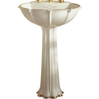 Pedestal Bathroom Sink 21-3/4 x 18-1/4 x 8-1/2 Pedestal Bathroom Sink 21-3/4 x 18-1/4 x 8-1/2