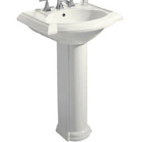 Pedestal Bathroom Sink 24-1/8 x 19-3/4 x 33-1/2 Pedestal Bathroom Sink 24-1/8 x 19-3/4 x 33-1/2