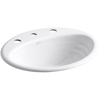 Self-Rimming Bathroom Sink 19-1/4 x 16-1/4 x 8-7/16 Self-Rimming Bathroom Sink 19-1/4 x 16-1/4 x 8-7/16