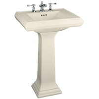Pedestal Bathroom Sink 24 x 19-3/4 x 34-3/8 Pedestal Bathroom Sink 24 x 19-3/4 x 34-3/8