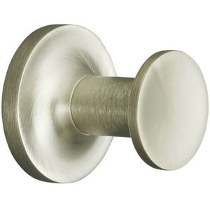 K14443-BN Purist Robe Hook Bathroom Accessory - Vibrant Brushed Nickel K14443-BN Purist Robe Hook Bathroom Accessory - Vibrant Brushed Nickel