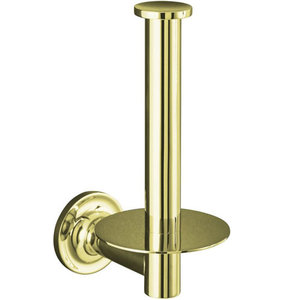 K14444-AF Purist Paper Holder Bathroom Accessory - Vibrant French Gold K14444-AF Purist Paper Holder Bathroom Accessory - Vibrant French Gold