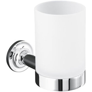 K14447-CP Purist Toothbrush & Tumbler Holder Bathroom Accessory - Polished Chrome K14447-CP Purist Toothbrush & Tumbler Holder Bathroom Accessory - Polished Chrome