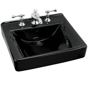 K2053-7 Soho Wall Hung Bathroom Sink - Black K2053-7 Soho Wall Hung Bathroom Sink - Black