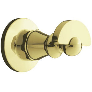 K214-PB Antique Robe Hook Bathroom Accessory - Vibrant Polished Brass K214-PB Antique Robe Hook Bathroom Accessory - Vibrant Polished Brass