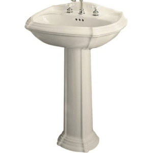 K2221-8-47 Portrait Pedestal Bathroom Sink - Almond K2221-8-47 Portrait Pedestal Bathroom Sink - Almond