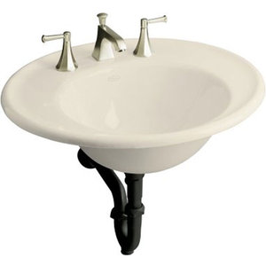 K2822-8A-47 Iron Works Wall Hung Bathroom Sink - Almond K2822-8A-47 Iron Works Wall Hung Bathroom Sink - Almond
