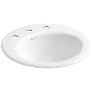 K2917-8-0 Radiant Self Rimming Bathroom Sink - White K2917-8-0 Radiant Self Rimming Bathroom Sink - White