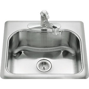 K3362-3-NA Staccato Stainless Steel Single Bowl Kitchen Sink - Stainless Steel K3362-3-NA Staccato Stainless Steel Single Bowl Kitchen Sink - Stainless Steel