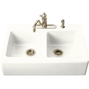 K6534-3-0 Hawthorne Apron Front / Specialty Sink Kitchen Sink - White K6534-3-0 Hawthorne Apron Front / Specialty Sink Kitchen Sink - White
