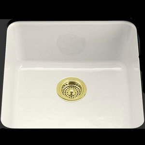 K6587-96 Iron/Tones White/Color Undermount - Single Bowl Kitchen Sink - Biscuit K6587-96 Iron/Tones White/Color Undermount - Single Bowl Kitchen Sink - Biscuit