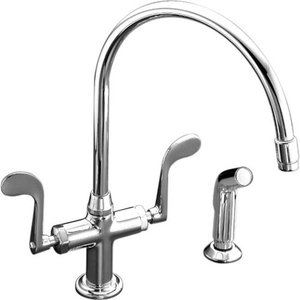 K8763-CP Essex Two-Handle Kitchen Faucet - Polished Chrome K8763-CP Essex Two-Handle Kitchen Faucet - Polished Chrome