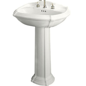 K2221-8-0 Portrait Pedestal Bathroom Sink - White K2221-8-0 Portrait Pedestal Bathroom Sink - White