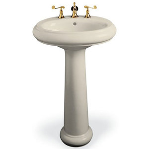 K2013-8-47 Revival Pedestal Bathroom Sink - Almond K2013-8-47 Revival Pedestal Bathroom Sink - Almond