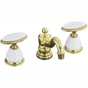 K2809BPB/K258BI Antique 8'' Widespread Bathroom Faucet - Vibrant Polished Brass K2809BPB/K258BI Antique 8'' Widespread Bathroom Faucet - Vibrant Polished Brass