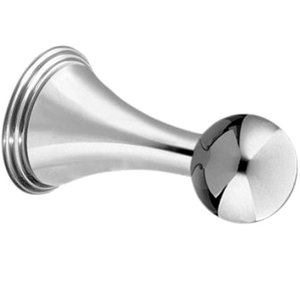K364-CP Finial Traditional Robe Hook Bathroom Accessory - Polished Chrome K364-CP Finial Traditional Robe Hook Bathroom Accessory - Polished Chrome