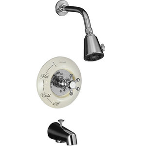 KT1303DCP/K304K/K146WH Antique One Handle Tub & Shower Faucet - Polished Chrome KT1303DCP/K304K/K146WH Antique One Handle Tub & Shower Faucet - Polished Chrome