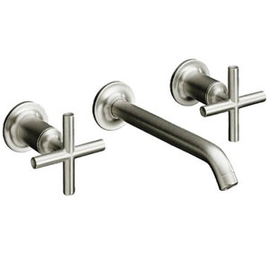 KT144153BN/K410K Purist Wall Mount Bathroom Faucet Bathroom Faucet - Vibrant Brushed Nickel KT144153BN/K410K Purist Wall Mount Bathroom Faucet Bathroom Faucet - Vibrant Brushed Nickel