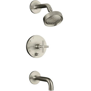 KT14421-3-BN/K11748-KS-NA Purist One Handle Tub & Shower Faucet - Vibrant Brushed Nickel KT14421-3-BN/K11748-KS-NA Purist One Handle Tub & Shower Faucet - Vibrant Brushed Nickel