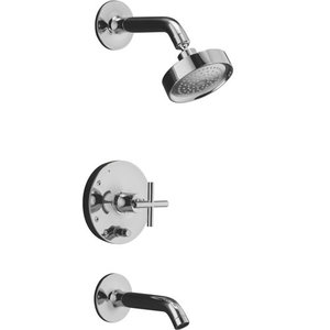 KT144213CP/K11748KS Purist One Handle Tub & Shower Faucet - Polished Chrome KT144213CP/K11748KS Purist One Handle Tub & Shower Faucet - Polished Chrome