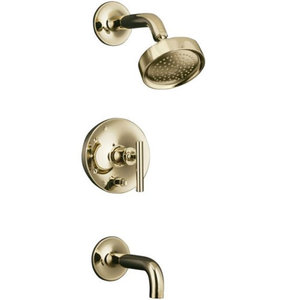 KT144214BN/K11748KS Purist One Handle Tub & Shower Faucet - Vibrant Brushed Nickel KT144214BN/K11748KS Purist One Handle Tub & Shower Faucet - Vibrant Brushed Nickel