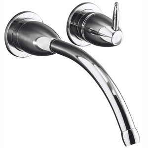 KT198CP/K307K Falling Water Wall Mount Bathroom Faucet Bathroom Faucet - Polished Chrome KT198CP/K307K Falling Water Wall Mount Bathroom Faucet Bathroom Faucet - Polished Chrome