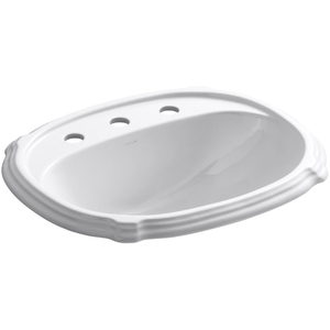 K2189-8-0 Portrait Self Rimming Bathroom Sink - White K2189-8-0 Portrait Self Rimming Bathroom Sink - White