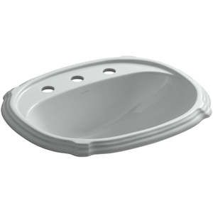 K2189-8-95 Portrait Self Rimming Bathroom Sink - Ice Grey K2189-8-95 Portrait Self Rimming Bathroom Sink - Ice Grey