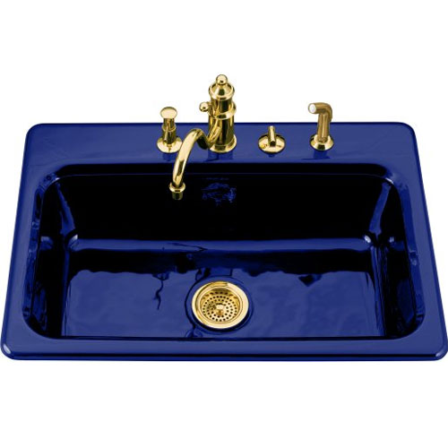 k5832-4-30 bakersfield white/color single bowl kitchen sink - iron k5832-4-30 bakersfield white/color single bowl kitchen sink - iron