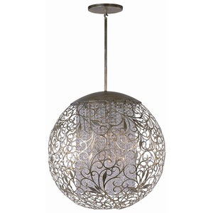 M24159BCGS Arabesque Entrance / Foyer Pendant Light - Golden Silver M24159BCGS Arabesque Entrance / Foyer Pendant Light - Golden Silver
