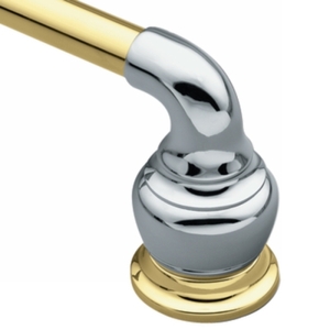 CSIYB4724CP Monticello Towel Bar Bathroom Accessory - Chrome/Polished Brass CSIYB4724CP Monticello Towel Bar Bathroom Accessory - Chrome/Polished Brass