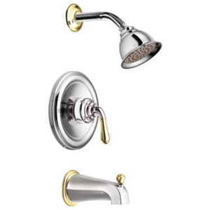 MT2449CP/M2520 Monticello One Handle Tub & Shower Faucet - Chrome/Polished Brass MT2449CP/M2520 Monticello One Handle Tub & Shower Faucet - Chrome/Polished Brass
