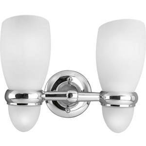 PP326315 Michael Graves 2 Bulb Bathroom Lighting - Chrome PP326315 Michael Graves 2 Bulb Bathroom Lighting - Chrome