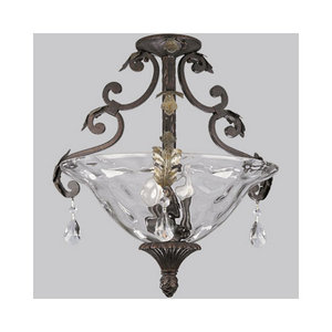 PP354472 Savona Semi Flush Mount Ceiling Light - Cognac PP354472 Savona Semi Flush Mount Ceiling Light - Cognac