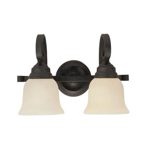 S49059BLE07 Serenity 2 Bulb Bathroom Lighting - Weathered Iron S49059BLE07 Serenity 2 Bulb Bathroom Lighting - Weathered Iron