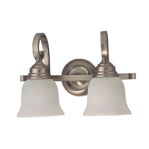 S49059BLE962 Serenity 2 Bulb Bathroom Lighting - Brushed Nickel S49059BLE962 Serenity 2 Bulb Bathroom Lighting - Brushed Nickel