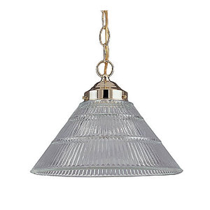 S667102 Ribbed Glass Down Light Pendant Light - Polished Brass S667102 Ribbed Glass Down Light Pendant Light - Polished Brass