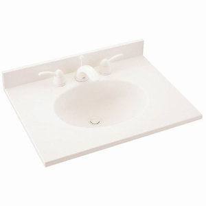 SVT1B1937WH Ellipse Vanity Top Bathroom Vanity - White SVT1B1937WH Ellipse Vanity Top Bathroom Vanity - White