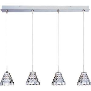 EE9490120SN Geo Multi Light Pendant Light - Satin Nickel / Crystal EE9490120SN Geo Multi Light Pendant Light - Satin Nickel / Crystal