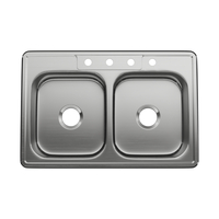 Double Bowl Kitchen Sink 33 x 22 x 6 Double Bowl Kitchen Sink 33 x 22 x 6