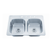 Double Bowl Kitchen Sink 33'' x 22'' x 6-1/2'' Double Bowl Kitchen Sink 33'' x 22'' x 6-1/2''