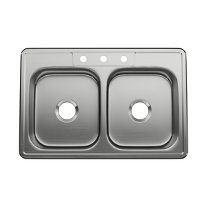 PFSR332263 Stainless Steel Double Bowl Kitchen Sink - Stainless Steel PFSR332263 Stainless Steel Double Bowl Kitchen Sink - Stainless Steel