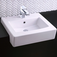 Self-Rimming Bathroom Sink 19-3/4 x 17-3/4 x 5-1/4 Self-Rimming Bathroom Sink 19-3/4 x 17-3/4 x 5-1/4