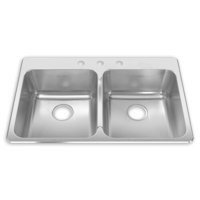 Double Bowl Kitchen Sink 33-3/8'' x 22'' x 9'' Double Bowl Kitchen Sink 33-3/8'' x 22'' x 9''