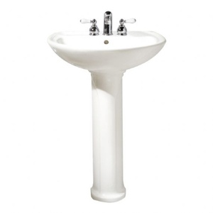 A0236411020 Cadet Pedestal Bathroom Sink - White A0236411020 Cadet Pedestal Bathroom Sink - White