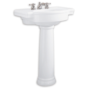A0282800020 Retrospect Pedestal Bathroom Sink - White A0282800020 Retrospect Pedestal Bathroom Sink - White